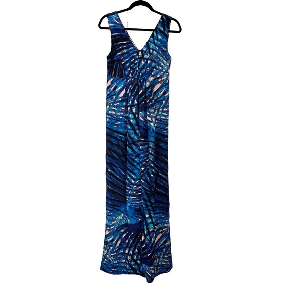 Charlie Jade Multicolor Sleeveless V-Neck Maxi Dress Sz M - Picture 2 of 13